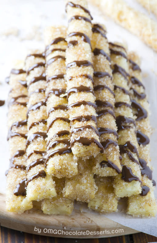 <p>OMG Chocolate Desserts</p><p>The kids will love these easy and quick churro sticks.</p><p><strong>Get the recipe: <a href="https://omgchocolatedesserts.com/churro-sticks/" rel="nofollow noopener" target="_blank" data-ylk="slk:15 Minute Churro Sticks;elm:context_link;itc:0;sec:content-canvas" class="link ">15 Minute Churro Sticks</a></strong></p>