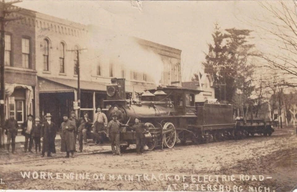 Petersburg was a stop on Henry Ford’s interurban railroad in the 1920s. Henry Ford purchased the DT&I railroad in 1920 and attempted to electrify it.