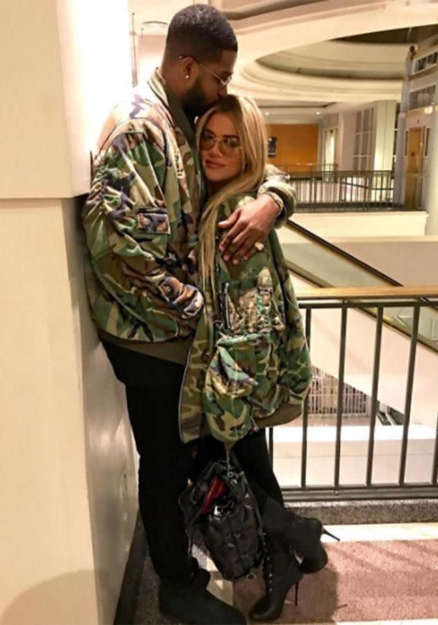 Khloe is rumoured to be having a baby boy with boyfriend Tristan. Source: Instagram