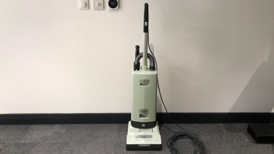 the SEBO x4 vacuum unboxed stood in our test studio