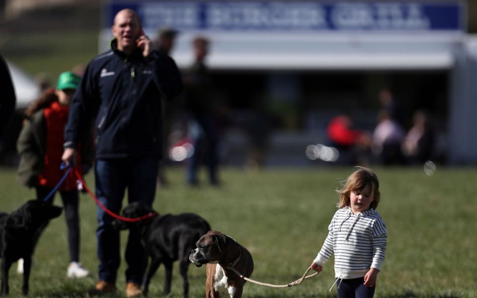 Mike Tindall with his daughter Mia  - Credit: Steve Parsons/PA