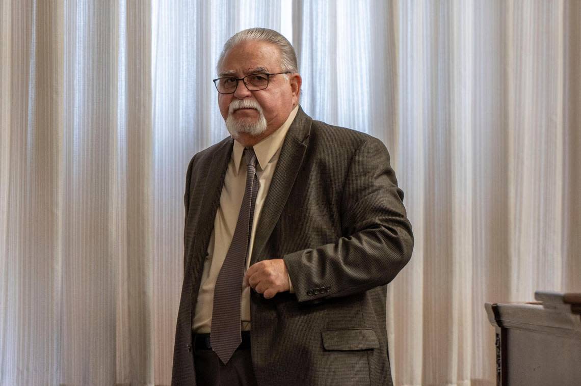 Former Kansas City, Kansas, police detective Roger Golubski testified Oct. 24, 2022, at the Wyandotte County courthouse during a hearing for two prisoners who claim they are innocent of a 1997 murder.