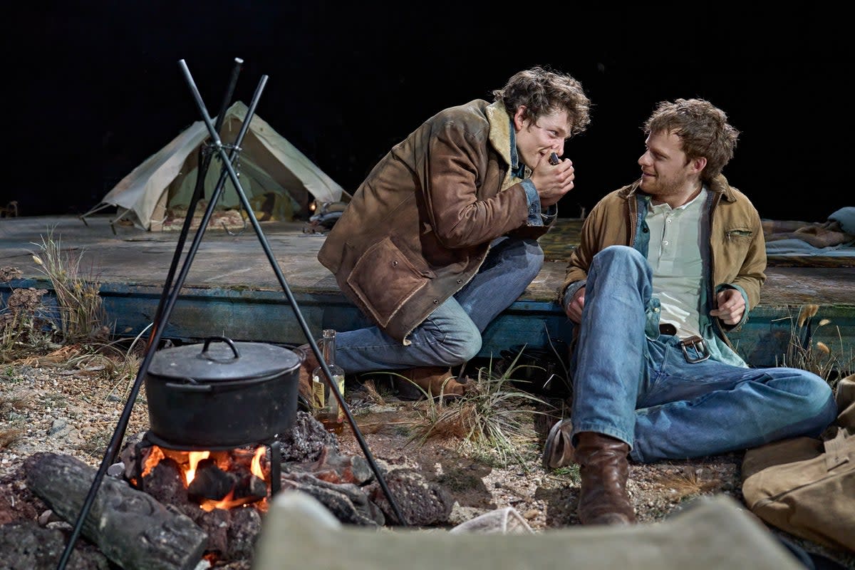 Faist (left) and Hedges in ‘Brokeback Mountain' (Manuel Harlan)