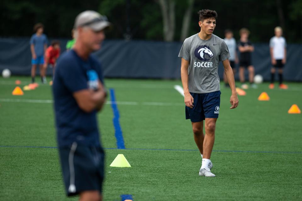 Senior Lawrence Macino. Christian Brothers Academy soccer prepares for the upcoming fall season. 
Lincroft, NJ
Thursday, August 17, 2023