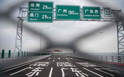 The bridge will open after a ceremony on Tuesday - Credit: AFP