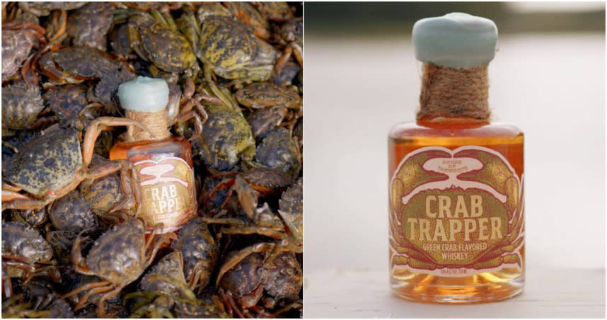 為了對付外來物種綠蟹氾濫成災，釀酒廠業者想出了個解決方法將螃蟹製成威士忌。（圖／截自「Tamworth Distilling」YouTube）