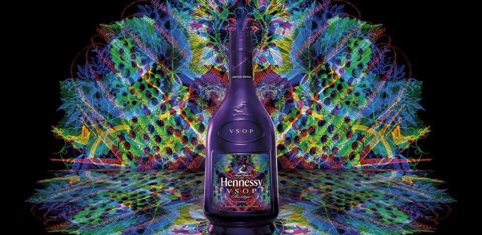 A bottle of Hennessy cognac.