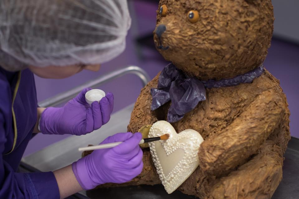 The baby name will be written on a white chocolate heart, once announced. [Photo: PA]