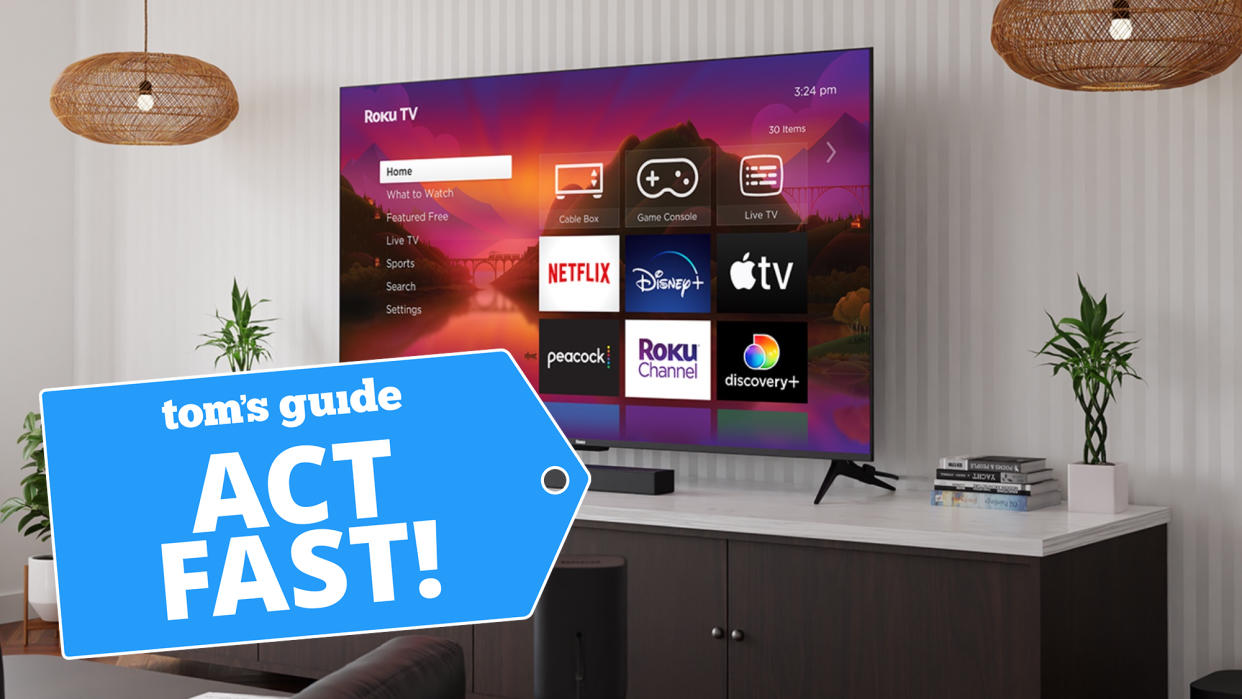  Roku Plus TV shown in living room 