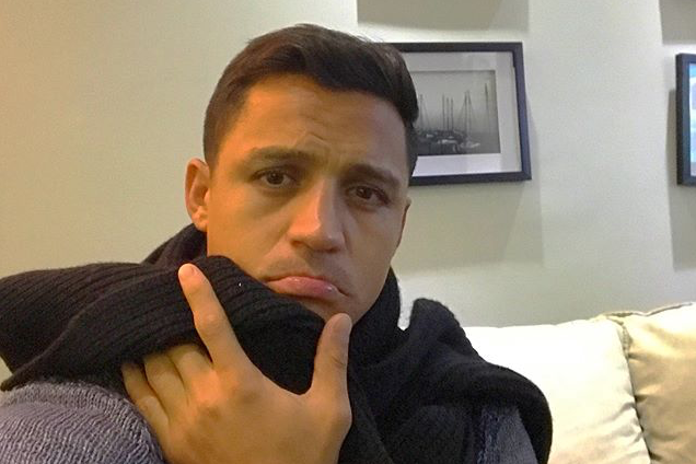 Sick: Alexis Sanchez is due to end his extended holiday on Sunday: Instagram/alexis_officia1