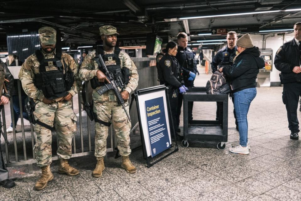 Hochul faced a backlash from both the right and the left after unveiling the plan to flood subway stations with 1,000 Guardsmen and state police. Stephen Yang