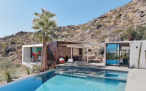 On The Rocks, another of the striking mid-century modern holiday homes in Palm Springs - Credit: Philip Cheung