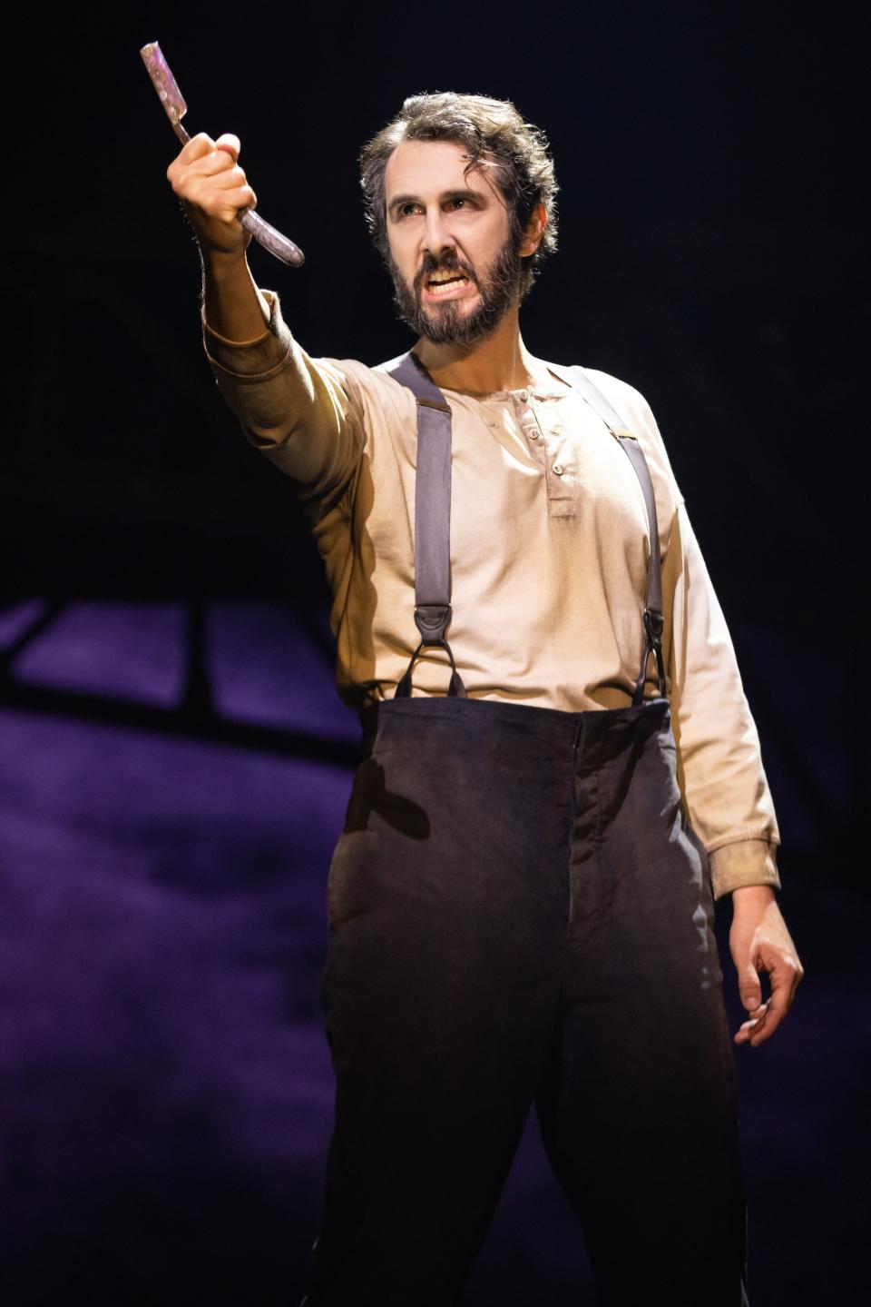 Josh Groban in "Sweeney Todd" on Broadway.