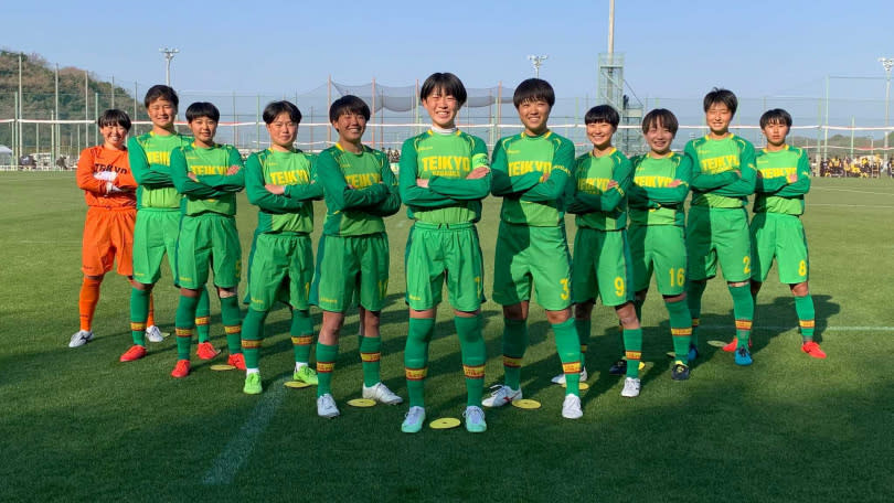 帝京長岡高中女子足球隊在比賽中，以52比0的成績輾壓對手。（圖／翻攝自推特）