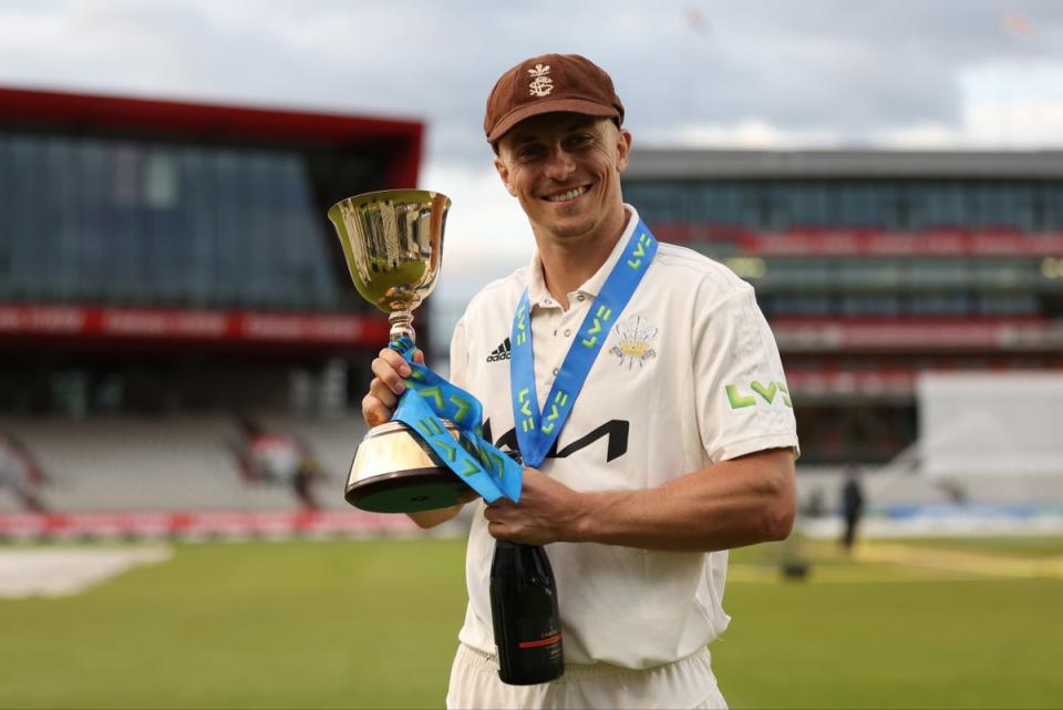 Sidelined: Surrey’s Tom Curran faces a long spell out with a stress fracture of the back (Getty Images for Surrey CCC)