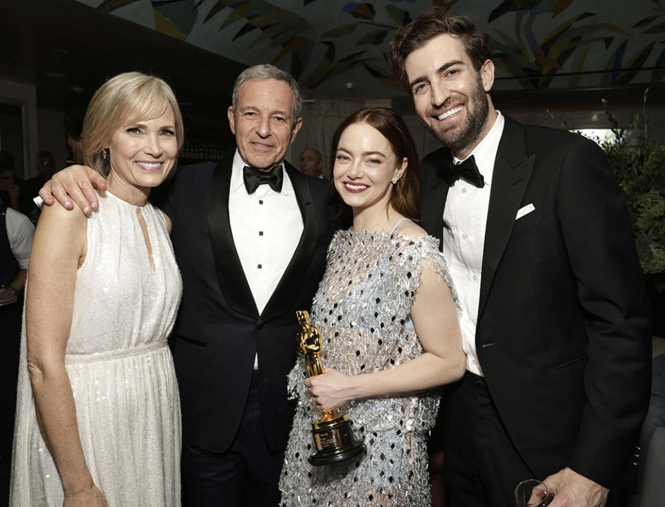 Willow Bay, Bob Iger, Emma Stone, and Dave McCary - Searchlight Pictures' Poor Things Oscar Party - 3.10.24