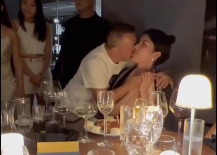 The video of Eric kissing the model went viral