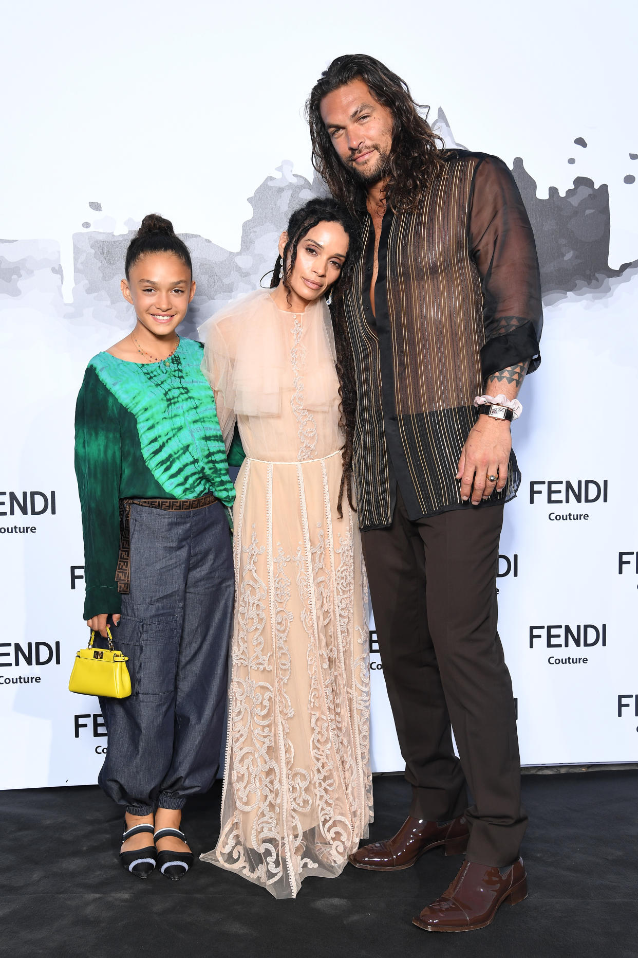 ROME, ITALY - JULY 04:  Lola Iolani Momoa, Lilakoi Moon and Jason Momoa attend the Cocktail at Fendi Couture Fall Winter 2019/2020 on July 04, 2019 in Rome, Italy. (Photo by Daniele Venturelli/Daniele Venturelli/ Getty Images for Fendi)