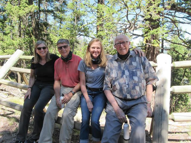 <p>Bill Gates Instagram</p> Bill Gates with his father Bill Gates Sr., and his sisters Kristianne and Libby.