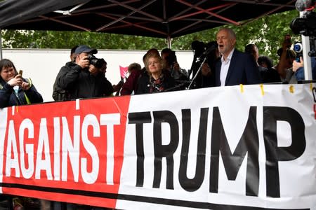 Protest against U.S. President Donald Trump in London