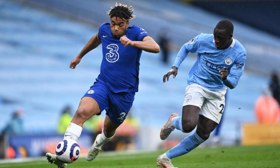 Benjamin Mendy (right) did not take his chance to impress against Chelsea.