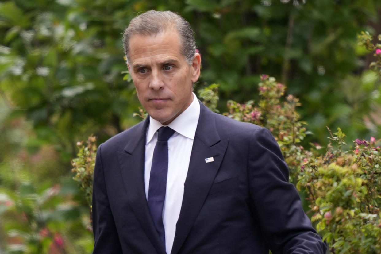 Hunter Biden departs from federal court in Wilmington Tuesday.