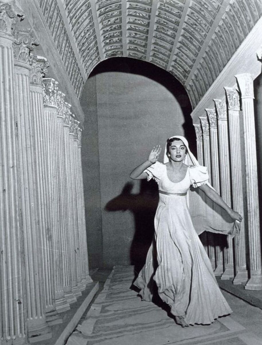 Maria Callas as Giulia in the Opera "La Vestale", by Gaspare Spontini, 1954