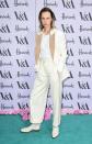 <p>Wearing a cream and white get-up and wet-look hair.<i> [Photo: PA Images]</i><br></p>