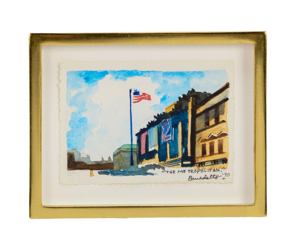 Bennett’s watercolor painting of the Metropolitan is also going under the hammer.
