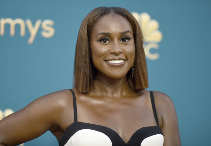 Issa Rae arrives at the 74th Primetime Emmy Awards on Sept. 12, 2022, at the Microsoft Theater in Los Angeles.