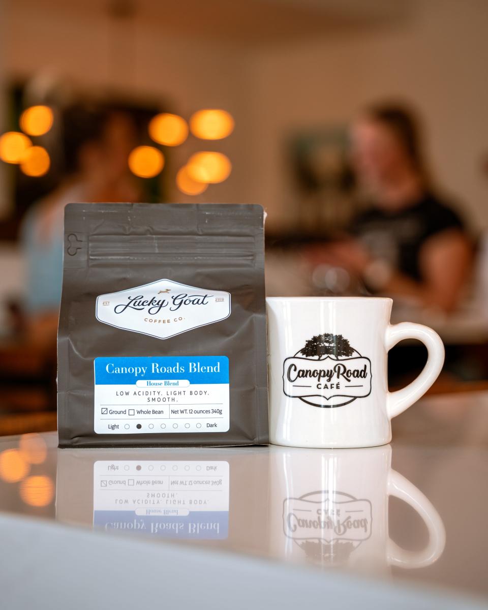 Canopy Road Cafe branded coffee.