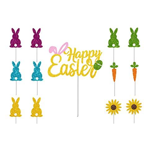 1) Easter Cake Decorations Kit (13 Pieces)