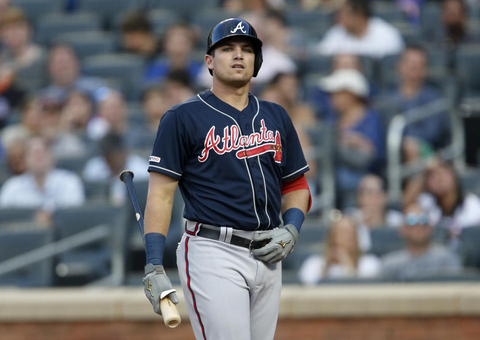 The Braves will be without standout Austin Riley as he recovers from a knee injury suffered during a weight room mishap. (Photo by Jim McIsaac/Getty Images)