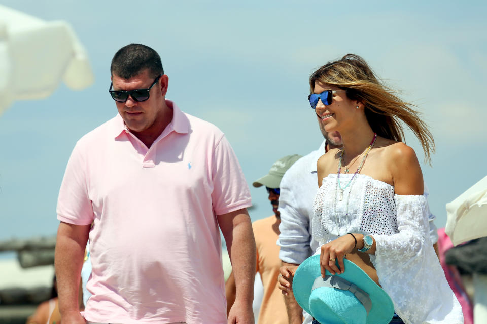 James Packer and his new girlfriend are looking super happy and in love while on holiday in France. Source: AustralScope