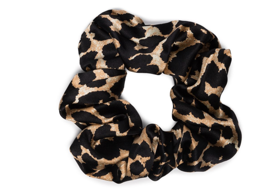 Ganni leopard print scrunchie. (PHOTO: Farfetch)