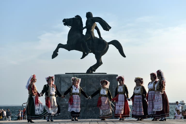 A statue of Alexander the Great in Macedonia's capital Skopje, where a planned deal to rename the country has been met with some scepticism