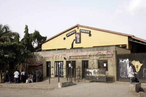 People hang out outside the new Africa Shrine, a music venue built and owned by Femi Kuti, a son of the Afro-beat legend Fela Kuti, in 2009, in Lagos. Fela Kuti's original Shrine club where he regularly performed was shut after his death in 1997, but his family later opened the New Afrika Shrine at another location