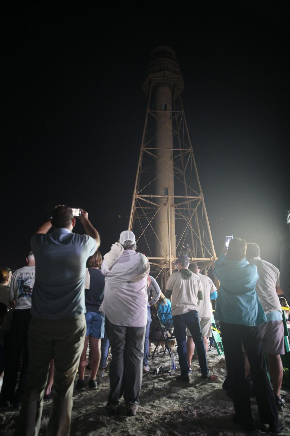 Among the officials and dignataries at the relighting ceremony of the Sanibel Lighthouse were Sanibel Mayor Holly Smith.