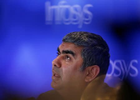 Infosys Chief Executive Vishal Sikka attends a news conference in Mumbai, India, February 13, 2017. REUTERS/Danish Siddiqui/Files