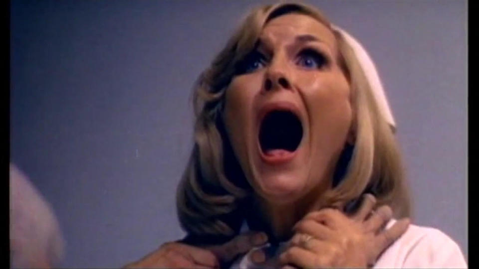 A screaming nurse in Dr. Black, Mr. Hyde