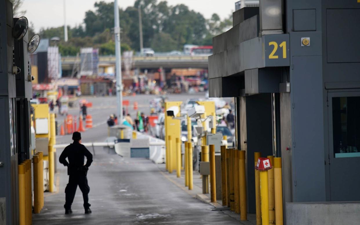 The US-Mexico border in Tijuana, where Cruz Velazquez was stopped in November 2013 - AFP