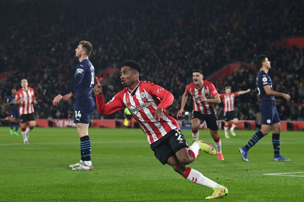 Kyle Walker-Peters scored a stunning goal for Southampton.  (AFP via Getty Images)