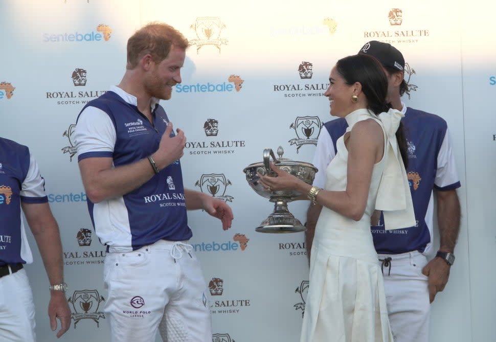 Prince Harry and Meghan Markle attend a charity polo match in Florida