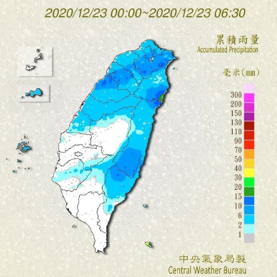 23日累積雨量圖。（圖／中央氣象局）