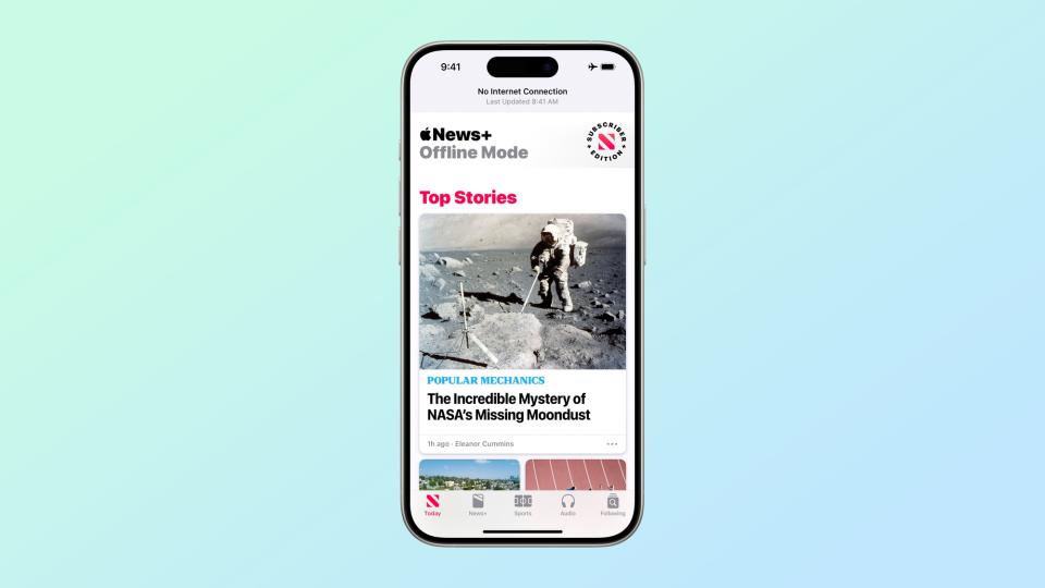 Apple News Plus offline mode in ios 17.5