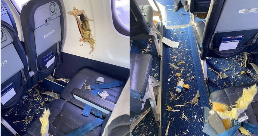 南非「連接航空」一架捷流41客機遭到「鳥擊」。（圖／翻攝推特@fabdjr）