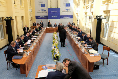 General view of the informal meeting of European Union leaders in Sibiu, Romania, May 9, 2019. Olivier Hoslet/Pool via REUTERS