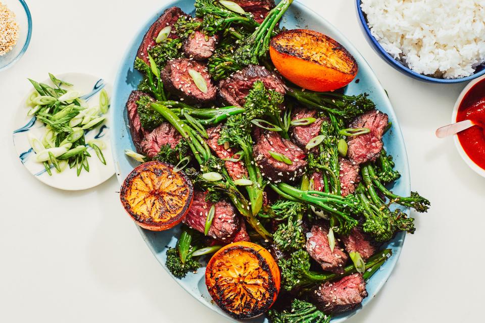 Chinese Five-Spice Steak with Oranges and Sesame Broccolini