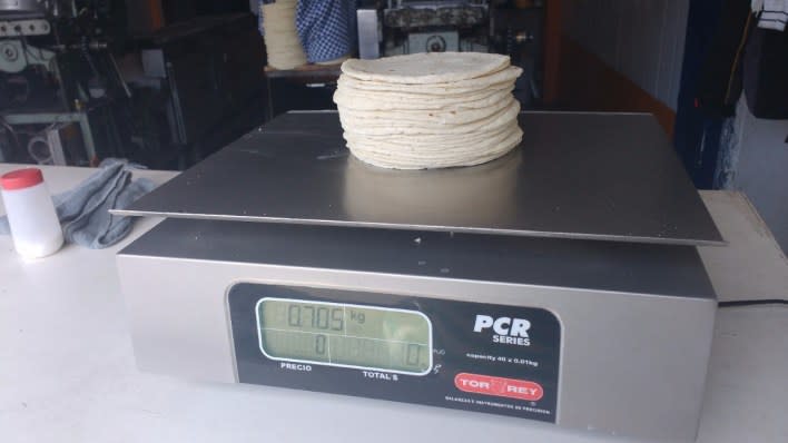 kilogramo tortilla 20 pesos