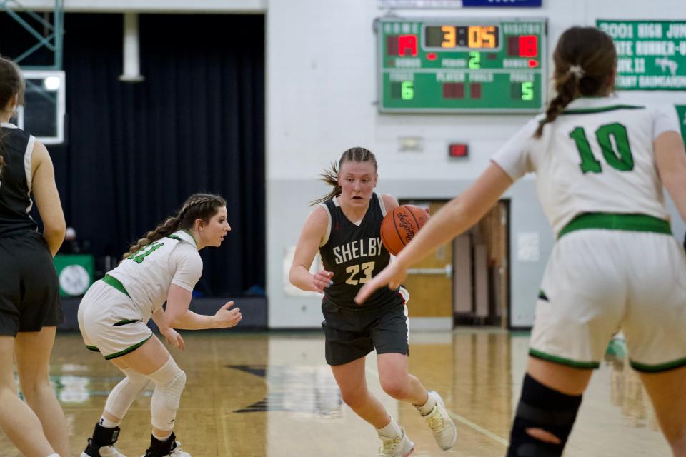 Shelby's Eve Schwemley scored a game-high 19 points in a narrow MOAC loss to Clear Fork on Friday night.